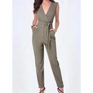 Bebe Olive Green Pant Jumpsuit